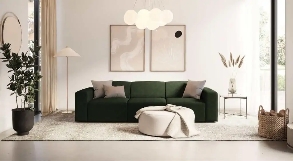 vigtig Forstå Periodisk Velour-sofa | STOR GUIDE → 13 smukke velour-sofaer (2023)