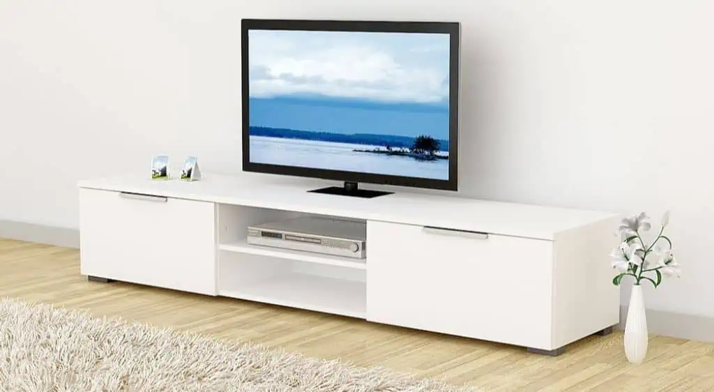 Match - Smart TV-bord i hvid højglans