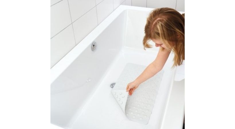 Lille skridsikker bademåtte til badekar